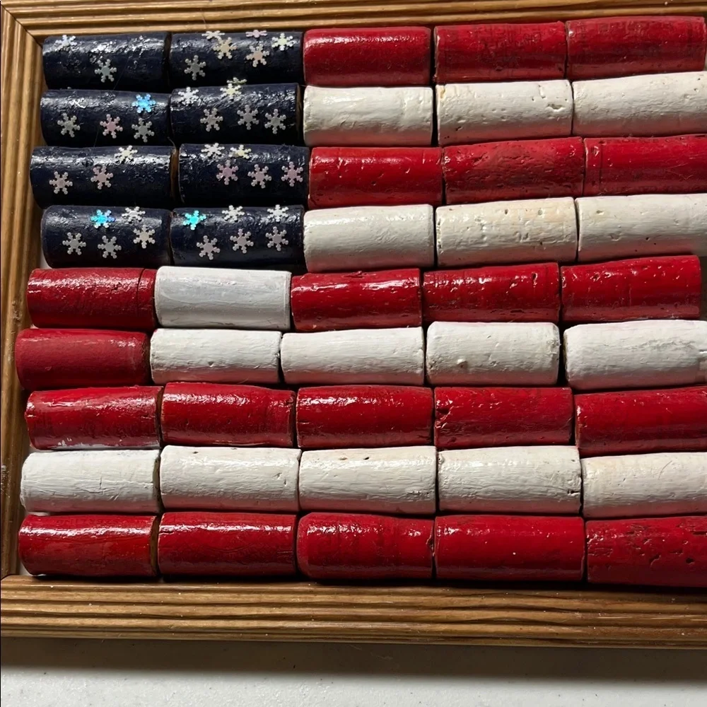 Handcrafted Patriotic American Flag Wall Art
